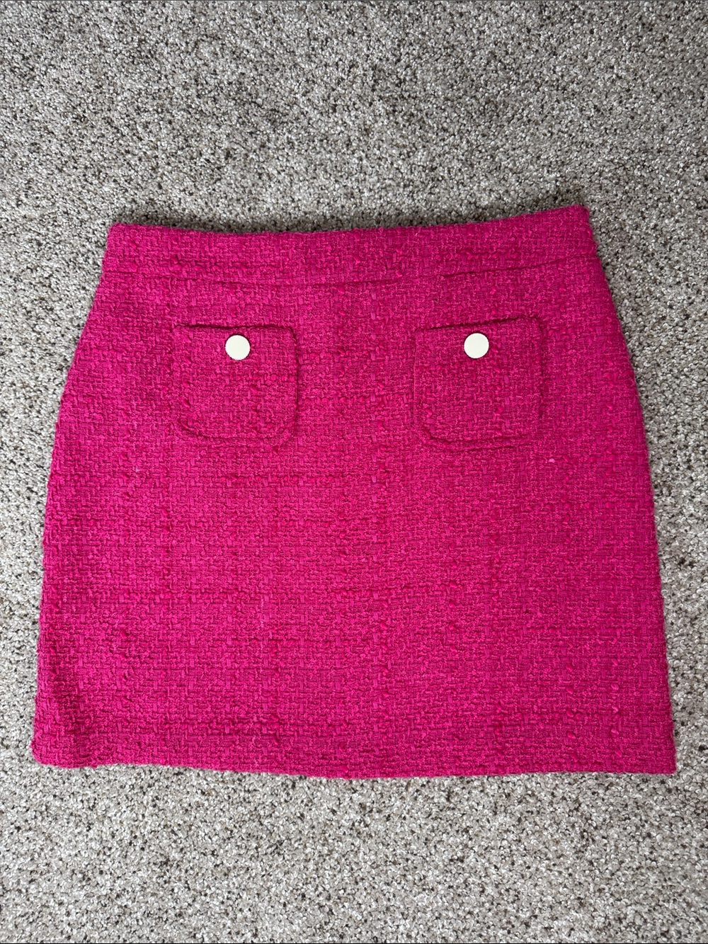 Madison d’Amelie Pink Tweed Lined Skirt With Front Pockets